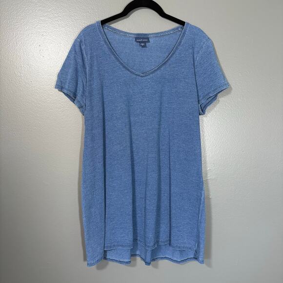 J Jill Pure Jill Indigo Women's Overdyed Chambray Top - Size Medium - Minimalist - Picture 1 of 6